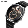 Sinobi Men's Creative Watches Genuine Leather Strap Unique Tai Chi Chinese Kung Fu Yin Yang Elements Concept Modern Watches 2020 Q0524