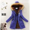 Mode Parka Coat Kvinnor Plus Storlek Långärmad Tjock Värmekläder Höst Vinter 16 Färger Hooded Bomull Jacka JD598 210923