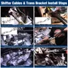 Shifter Box Shifter Cables Counds Trans Bracket Shifter Базовая тарелка Брандмауэр Кабельная Громка Race-Spec Manual для RSX K-Swap K20 K24 PQY-PDZ001-5 -5