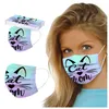 2021 Nowa maska ​​dla dorosłych Jednorazowa Trójwardna Trójwardna Topen Dmuchany Tkanina Cat Kolor Drukowanie Maski
