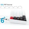 AK61 Hotswap mecânico teclado mini portátil teclado pbt keycap gateron teclado de jogo RGB projetado