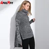 Damski Turtleneck Sweter Zima Ciepłe Knitwear Oversized Dla Kobiet Topy Moda Długie Odzież Damska Bluzy 210428