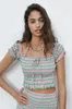 여성용 티셔츠 꽃 프린트 스푼 짧은 소매 미니 스커트 세트 여성 세련된 활 광장 목