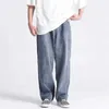 Mäns och Kvinnors Jeans Amerikanska Loose Denim Daddy Pants Mäns Oversize Straight Wide-Ben Mopping Wash Tendend Streetwear 210716