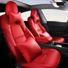 تغطية مقعد مخصصة للسيارة المخصصة المقعد الأمامي/المقعد الخلفي لـ Tesla Model 3 Cushion Cushion Decoration 4 Colors
