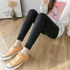 068# Autumn Casual Cotton Maternity Skinny Legging Elastic Waist Belly Pencil Pants Clothes for Pregnant Women Fall Pregnancy 210918