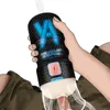 Masturbator for Men Aircraft Cup with Vacuum Stimulator Realistic Vagina Male Sex Toy Adult Goods 18 211013