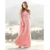 Robes de maternité en mousseline de soie à manches courtes pour photoshoot femmes enceintes robe maxi robe de grossesse baby shower photographie accessoire Q0713