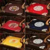 Custom Chinese Joyous Ethnic Comfort Seat Cushions for Armchair Sofa Dining Chair Pads Silk Brocade Anti-slip Sitting Mats Home Office Decorative