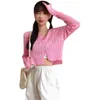 Ice silk knitted cardigan thin sun protection top women short jacket summer Korean fashion women's clothing 210520
