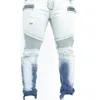 Mannen jeans rechte rits biker Jean broek hoge getailleerde lente herfst streetwear mannelijke desiger gewassen Jean broek broek 210622