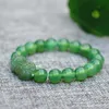 Naturlig grön Chalcedony Armband Snidad Pixiu Runda Pärlor Bangles Gift för Kvinnors Jades Stone Smycken Beaded, Strands