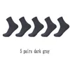 Herrensocken 5 Paar hochwertige Business-Socken aus Bambusfaser, atmungsaktiv, Deodorant, Kompression, mittellang, EUR 38–45