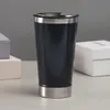 Product Stainless Steel Car Mug Portable Coffee Cup, Double-Layer Beer With Bottle Opener Easy To Carry 220311