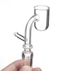 2mm Flat Top Electronic Quartz Banger Enail Smoke With Round Bottom OD 19.5mm 10mm 14mm 18mm Male Female Clear Joint Gavel