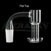 Beracky Two Styles Beveled Edge/Flat Top Terp Slurper Smoking Quartz Banger With Glass Spinning Carb Cap 10mm 14mm 18mm Male Female Nails For Dab Rigs Water Bongs