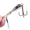 HENGJIA Toptancı 60 adet şeritler Demir Spinner Blade Baits 8.5g 7 cm Balık Kurşun Suit Buzz Balıkçılık Cazibesi Swimbaits Siyah Kanca