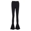 Pantalones de chándal Mujeres Streetwear Mujer Pantalones Flare Cintura alta para mujer Ropa de invierno Pantalones Bell Bottoms Leggings 27451P 210712