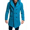 Trenchs pour hommes 2021 Mode Hommes Manteau Veste Printemps Automne Manteaux Casual Couleur Solide Laine Pour Hommes Vêtements