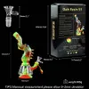 9.4 '' Lekvrije Roken Hookahs Bongs Resin Glas Waterleidingen Siliconen Bubbler Rigs met Verpakkingsdoos