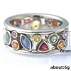 Lororana Fashion Jewelry Bright Stars Series Rings for Womenvalentine Gift Multicolor Zircon Water Shaped Wedding Ring2079048