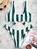 Stripe High Waist Bikini set sexy costume da bagno in backess a due pezzi da bagno femminile 2021 abito da bagno 4 colori femminile