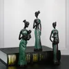 Conjunto de três presentes criativos exóticos de resina de boneca artesanato criativo decorações de casas de casa bugigangas de mesa