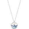 Мода Creative Fishtail Ожерелье Русалка Слезы Подвеска Ожерелье Для Женщин Ювелирные Изделия Циркон Хрустальное море Синий