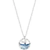 Fashion Creative Fishtail Necklace Mermaid Tears Pendant Necklace for Women Jewelry Zircon Crystal Sea Blue