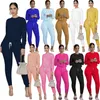 Tute da jogging da donna Tute a maniche lunghe autunno inverno pullover con cappuccio + pantaloni Set da due pezzi Completi neri Taglie forti Abbigliamento sportivo 2XL Tute da corsa casual 4196