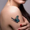 女性の3Dセクシーな一時的な入れ墨防水ステッカーボディアート偽のタトゥーの美しさ飛んでいる蝶パターンスティック写真