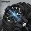 SANDA Sports Men's Watches Top Brand Luxury Military Quartz Watch Men Waterproof S Shock Wristwatches relogio masculino G1022