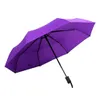 Vindskyddad dubbelskikt inverterade paraplyer omvänd vikning UV-skydd Portable män Rain Women Present Parasol