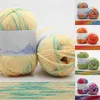 1 pc 50g / bola Piored Tingimento de Algodão Médio Leite de Algodão Macio Bebê Fio Mão De Tricô Crochet Baby Woolen Yowerns Y211129