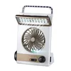 Multi-Function Outdoor Solar Light med flashlampa Portable 30 LED-lampor Lampa Rechargable Power Mini Electric Fans