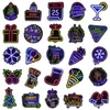 50pcs / Set Series de Noël Stickers Santa Claus Tree Elk Graffiti Stickers pour Cahier Jeux Casque Casque Guitare Scooter Cars Stick-cadeau de moto Autocollant-cadeau