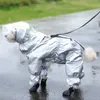 Hoopet 4-Colors Köpek Yağmurluk Açık Yavru Yağmurluk XS-2XL Köpekler için Su Geçirmez Yağmurluk Pet Tulum Giysileri Pet Malzemeleri 210729