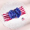 15703 Dia da Independência Infantil Baby Head Bands Estrelas Bowknot Headband Kids Band Band Headwear Crianças Acessório