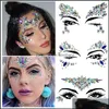 Eyebrow Jewelry Body S2598 Fashion Face Shiny Acrylic Resin Diamond Stickers Temporary Tattoo Party Decorative Sticker Drop Delivery 2021 Rg