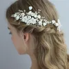 Accessoires de cheveux de mariage Crystal Coiffe de coiffe de Crystal Bijoux Fleur peigne Pins Bridal Ornements Femelle Tiaras 220223