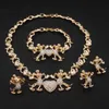 Earrings Necklace Dubai Gold XoXo Fashion Jewelry Sets Bracelet Ring Nigerian Wedding Bride Luxury7978746