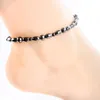 Anklets unisex magnetisk viktminskning Effektiv anklettarmband svart gallsten bantning stimulerande akupointterapi artrit rel192t