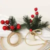 Servett ringar julring klocka typ ljus krans spännen hållare röd frukt vintage bord dekoration reiva personlighet lämnar