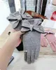 Fingerless Gloves 2021 Women Wool Winter Warm Touch Screen Butterflyknot Thicken Mittens For Elegant DIY Luxury Design Glove8302386