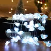 Snaren natuurlijke amethist led string lichten decoratieve kristallen leds met afstandsbediening ornamenten vakantie decor