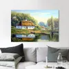 Vintage Oil Painting Print Landscape Poster Wall Art Canvas Picture Country Style For Home Living Room Decoration