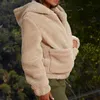 Vestes pour femmes veste d'hiver polaire à capuche manteau grande taille Cardigan chaud fermeture éclair vert vêtements d'extérieur 2021 automne maison décontracté femme vêtements