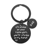 DIY Stainless Steel Key chain Engraved To the world you may just be a dad Keychain Father's Day Gift