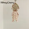 Infants Baby Girl Romper children simple pocket leotard Polka Dot baby out clothes for boy and girl 210702