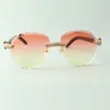 2022 Classic Micro-Pave Diamante Sunglasses 3524027 com óculos de braços de búfalo texturizado preto, vendas diretas, tamanho: 18-140 mm
